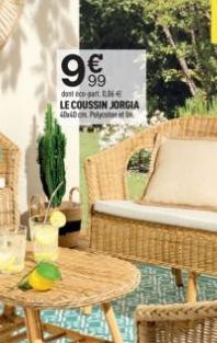 98  dont car  LE COUSSIN JORGIA 40x40 cm Polycott 