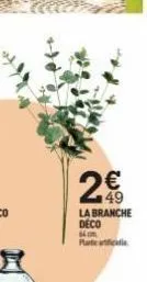 2€  149 la branche deco 6cm particle 