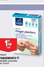 199  l'  vitalis  pansements variétés assorties. rel. 5010430  vitolis  finger plasters  ok  - 