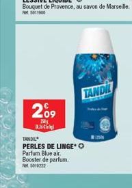 209  150 C  TANDIL  PERLES DE LINGE O  Parfum Blue air. Booster de parfum. Ret 5010222  TANDIL  R250 