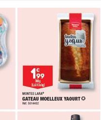 19⁹9  300  1.63  MONTES LARA  GATEAU MOELLEUX YAOURT  Ret 5014402  lasten yegur 