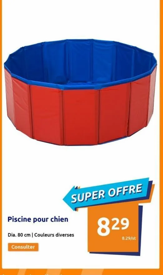 piscine pour chien  super offre  dia. 80 cm | couleurs diverses  consulter  829  8.29/st  