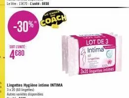 lingettes intimes intima