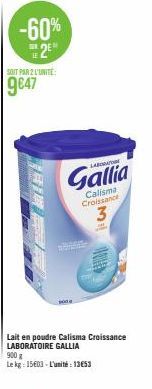lait en poudre Gallia