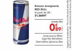boisson énergétique Red bull