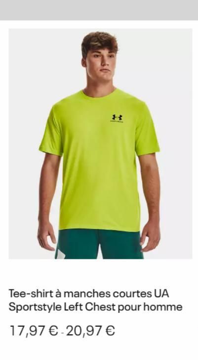 R  Tee-shirt à manches courtes UA Sportstyle Left Chest pour homme  17,97 € -20,97 €  