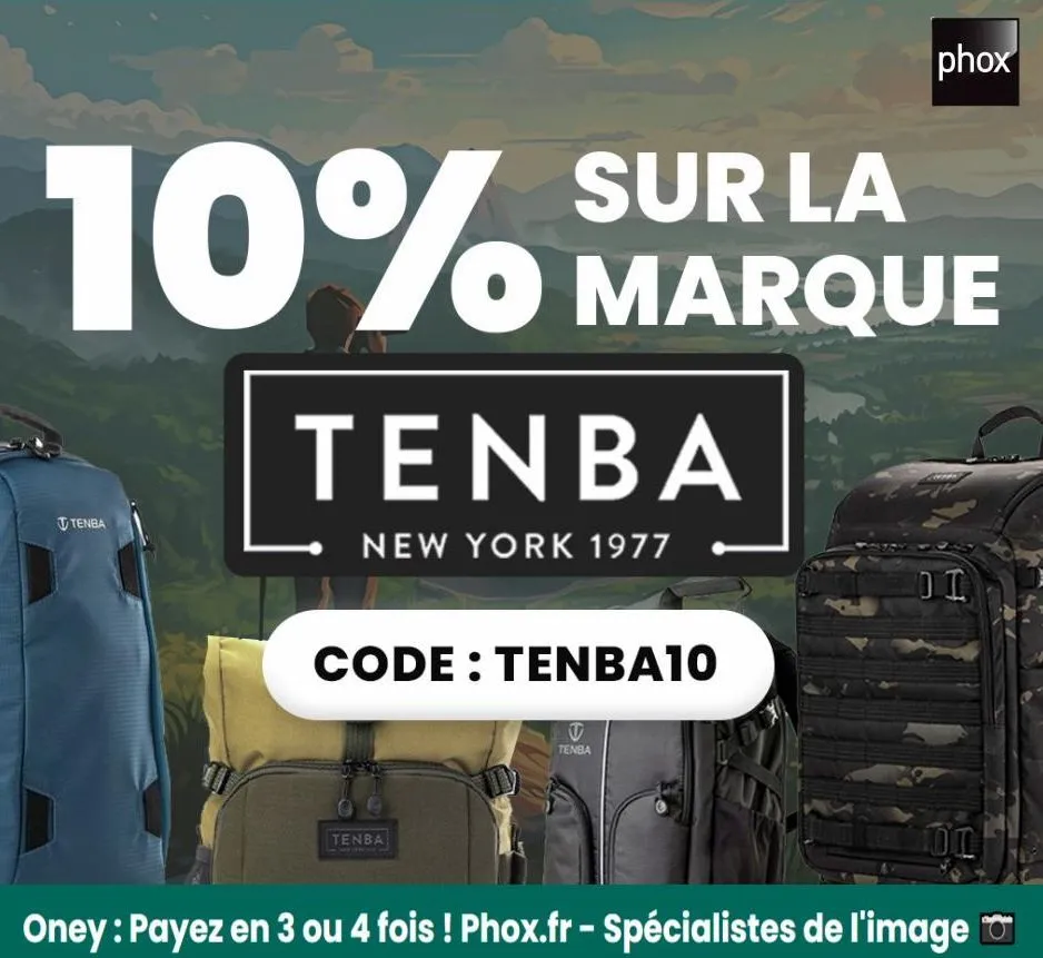 la  10% marque  tenba  tenba  new york 1977  code: tenba10  phox  tenba  tenba  di  