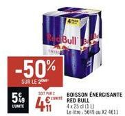 boisson énergétique Red bull