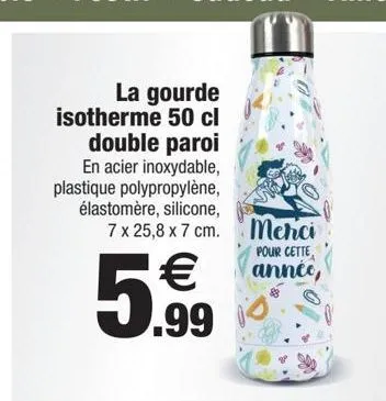 la gourde isotherme 50 cl double paroi