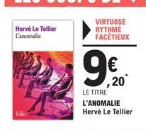 Herve Le Tellier  L'anomalie  folo  20*  LE TITRE  L'ANOMALIE Hervé Le Tellier 