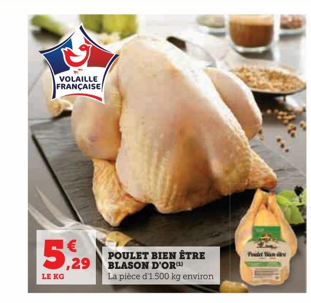 POULET BIEN ÊTRE  BLASON D'OR