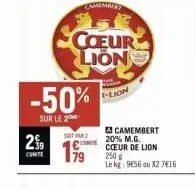 camembert coeur de lion