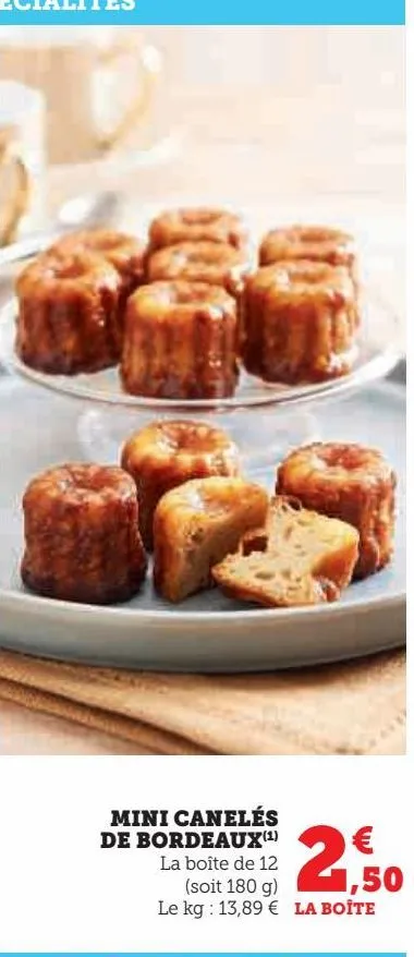 mini canelés  de bordeaux