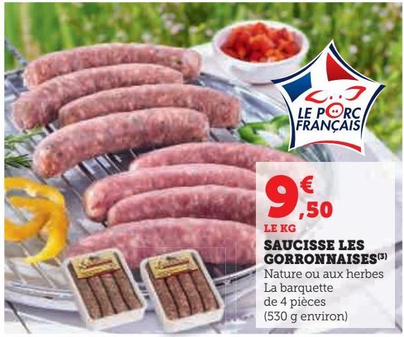 SAUCISSE LES GORRONNAISES