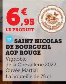 SAINT NICOLAS DE BOURGUEIL AOP ROUGE