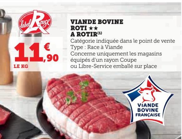 VIANDE BOVINE ROTI A ROTIR