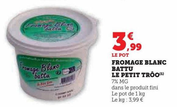 FROMAGE BLANC BATTU LE PETIT TRÔO