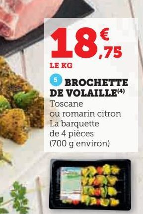 BROCHETTE DE VOLAILLE