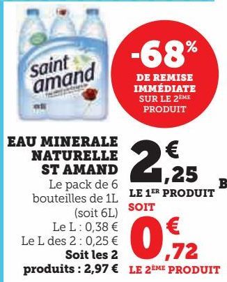 Eau minerale naturelle Saint Amand