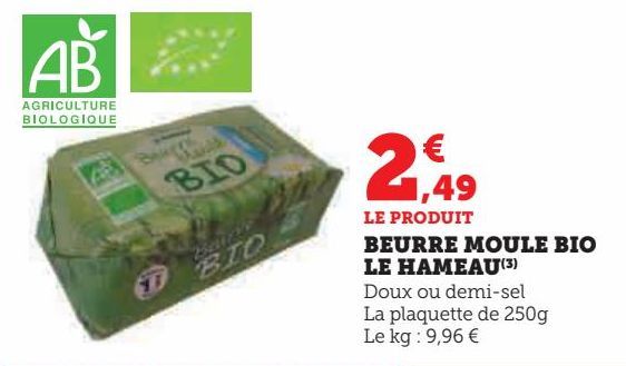 Beurre moule Bio Le Hameau