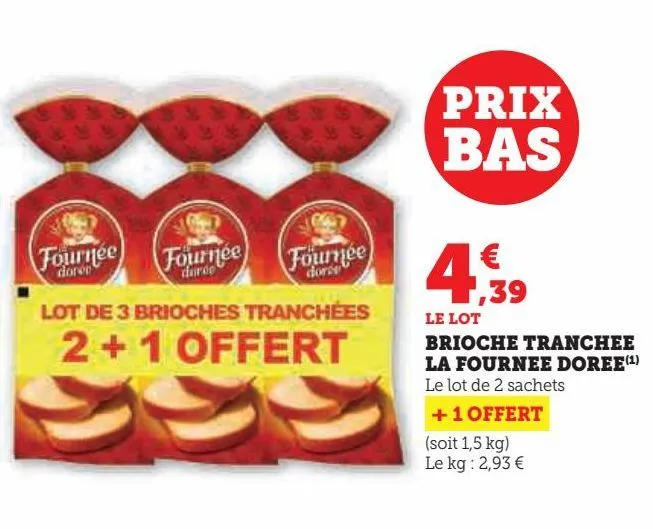 brioche tranchee  la fournee doree