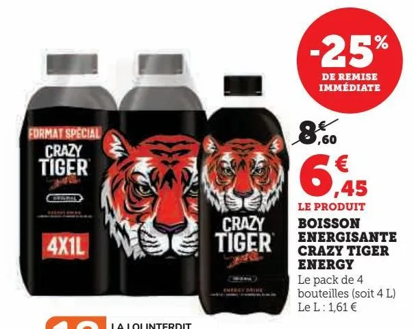 boisson  energisante  crazy tiger  energy