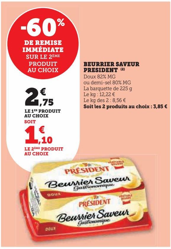 BEURRIER SAVEUR PRESIDENT