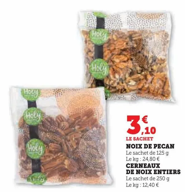 noix de pecan, cerneaux de noix entiers