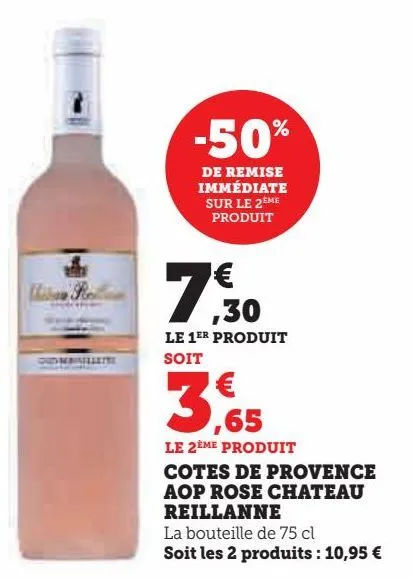 cotes de provence aop rose chateau reillanne