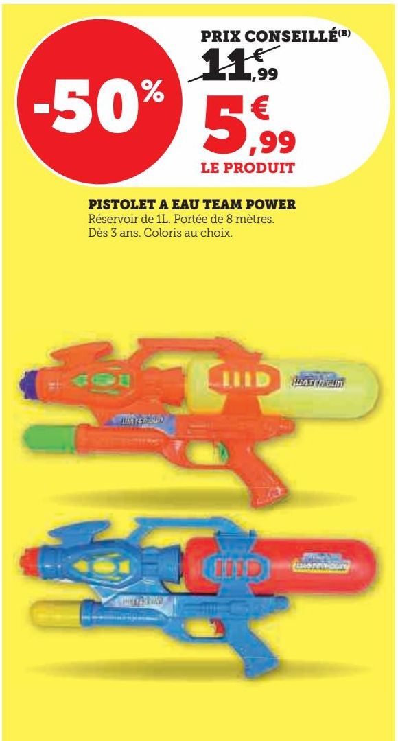 PISTOLET A EAU TEAM POWER