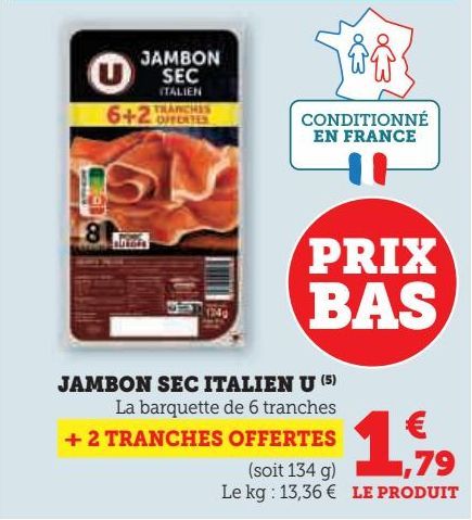 JAMBON SEC ITALIEN U