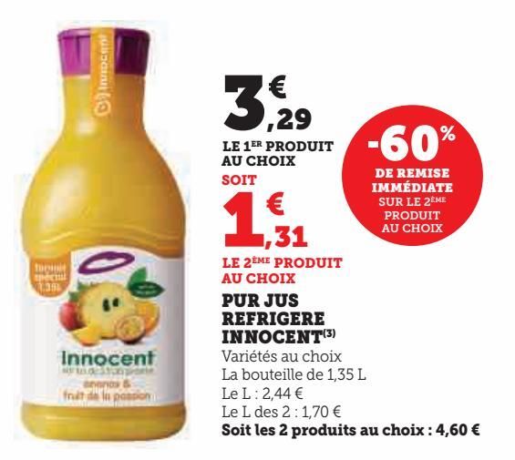 PUR JUS REFRIGERE INNOCENT