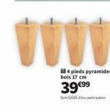 wwww  ill 4 pieds pyramides bois 17 cm  39 €99  Dont 0,60€déco-participation 