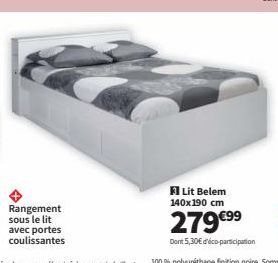 Rangement sous le lit avec portes coulissantes 