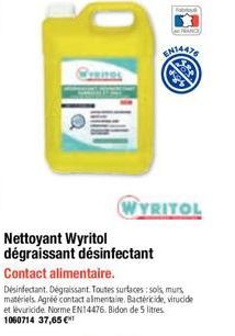 Nettoyant Wyritol dégraissant désinfectant  WYRITOL  FRANCE 