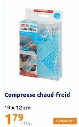 hot/cold compress  compresse chaud-froid  19 x 12 cm  1.79/st  consulter 