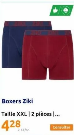 2.14/st  boxers ziki  taille xxl | 2 pièces ...  428 