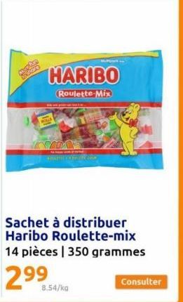 mophon Share  HARIBO  Roulette-Mix  MU  8.54/kg  Consulter 