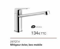 NFA  134€TTC  287OT.4  Mitigeur évier, bec mobile 