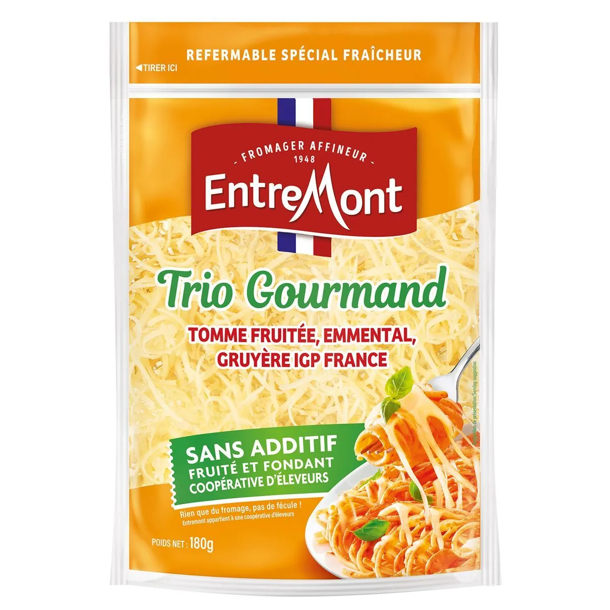 fromage râpé trio gourmand entremont