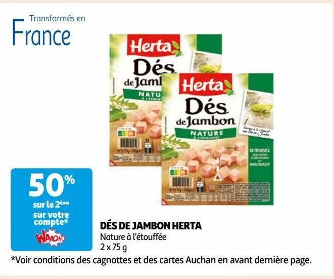 dés de jambon herta