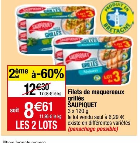 filets de maquereaux Saupiquet