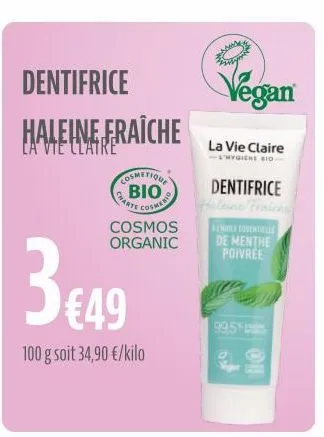 dentifrice la vie claire