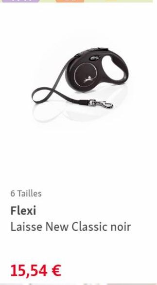 6 Tailles  Flexi  Laisse New Classic noir  15,54 € 