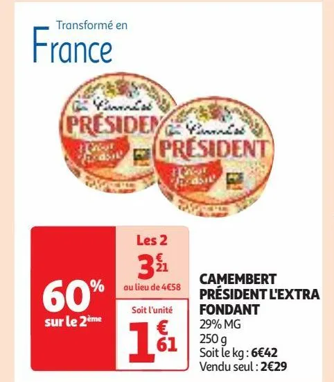 camembert président l'extra fondant