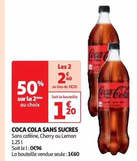 coca cola sans sucres
