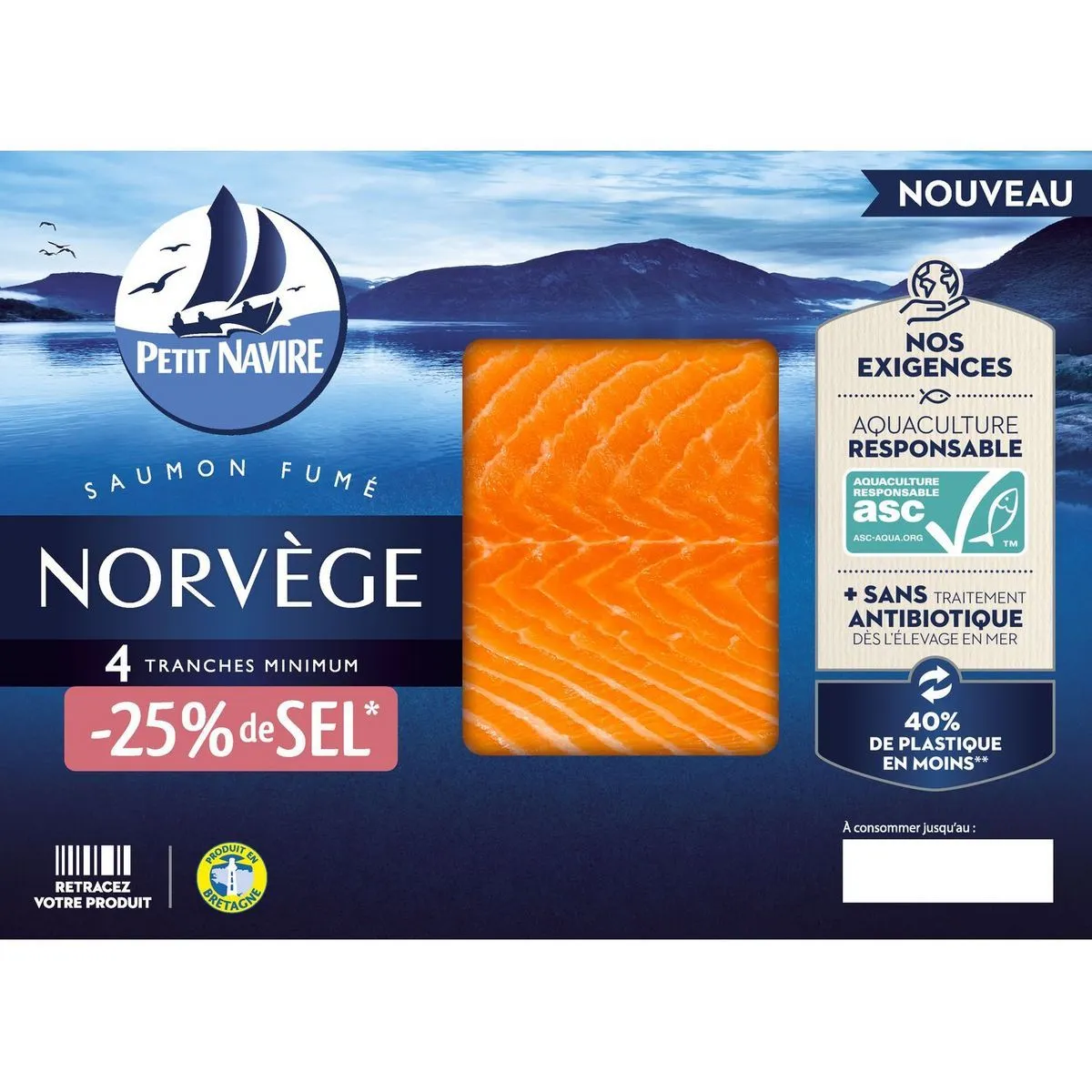 saumon fume de norvege petit navire