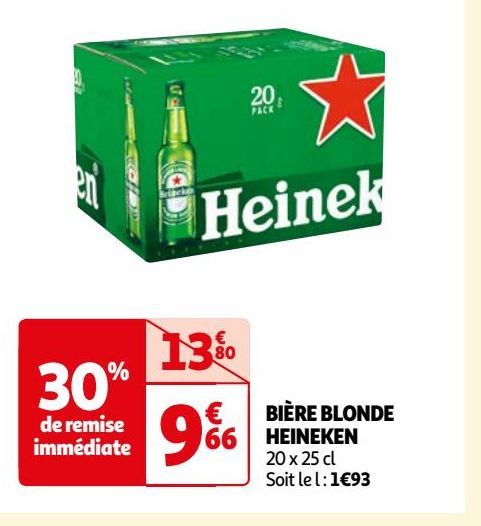 BIÈRE BLONDE HEINEKEN