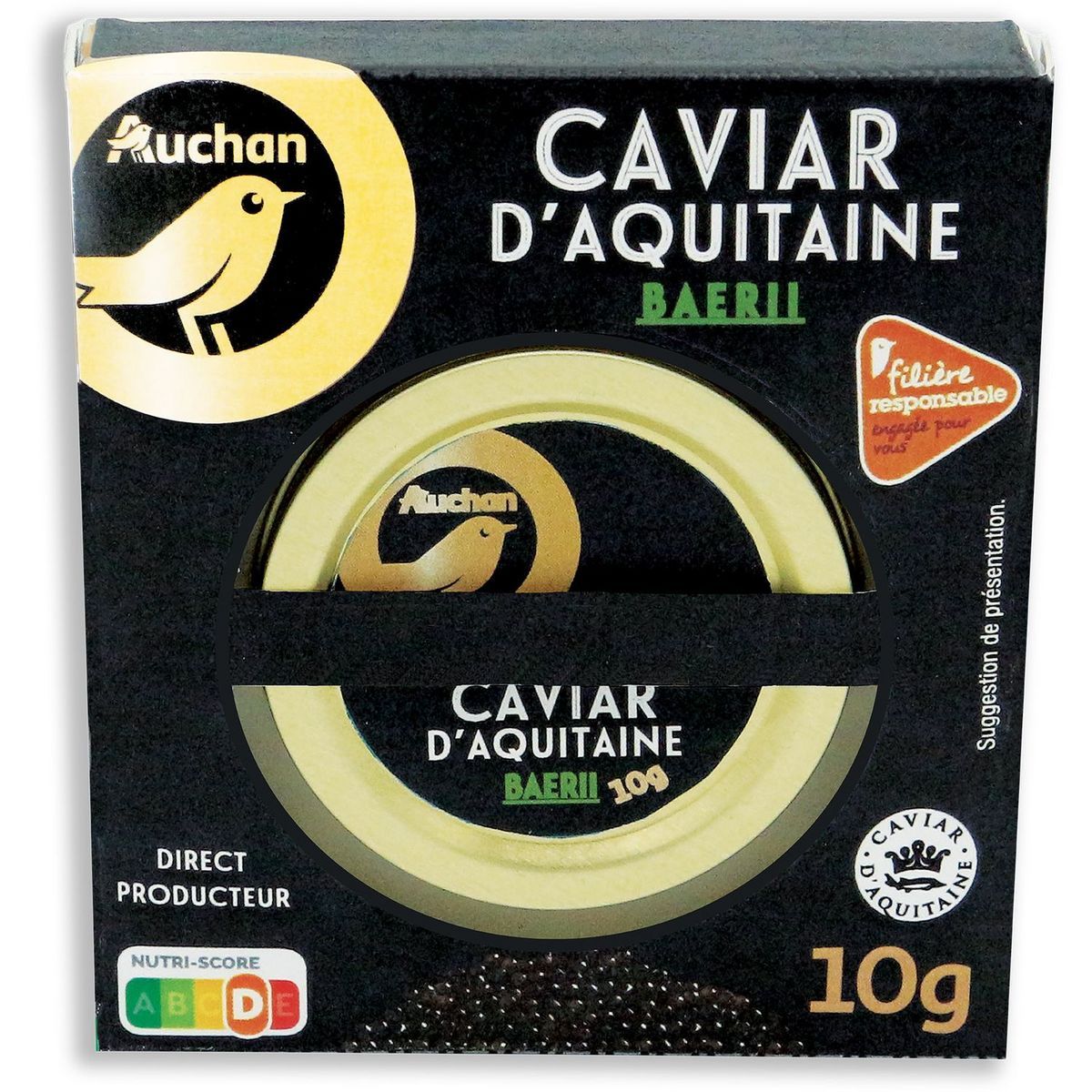 CAVIAR D'AQUITAINE FILIÈRE AUCHAN "CULTIVONS LE BON"