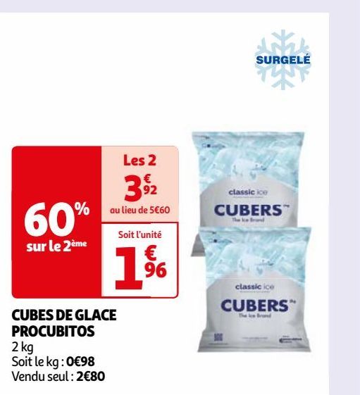 CUBES DE GLACE PROCUBITOS